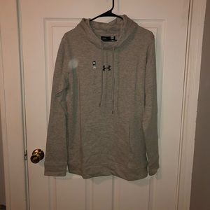 Gray under armour hooded sweatshirt
